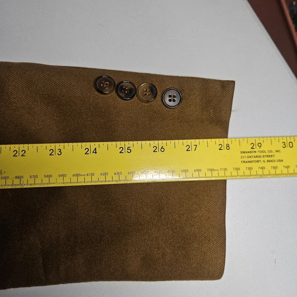 Bill Blass Mens Blazer 46L Cashmere Brown Dick‎ Bruhn Coat Suit Jacket